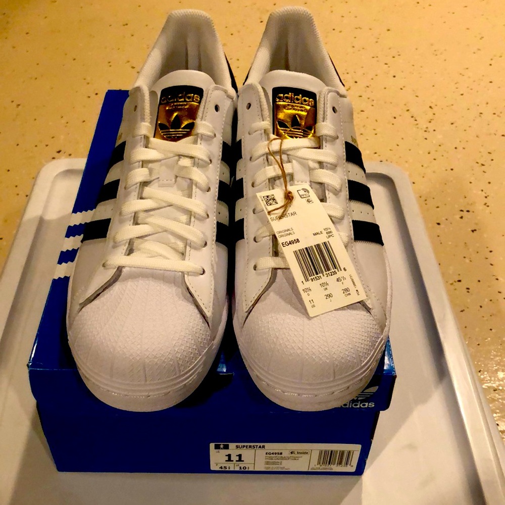 Adidas Superstar training shoes. Size 11. NWT